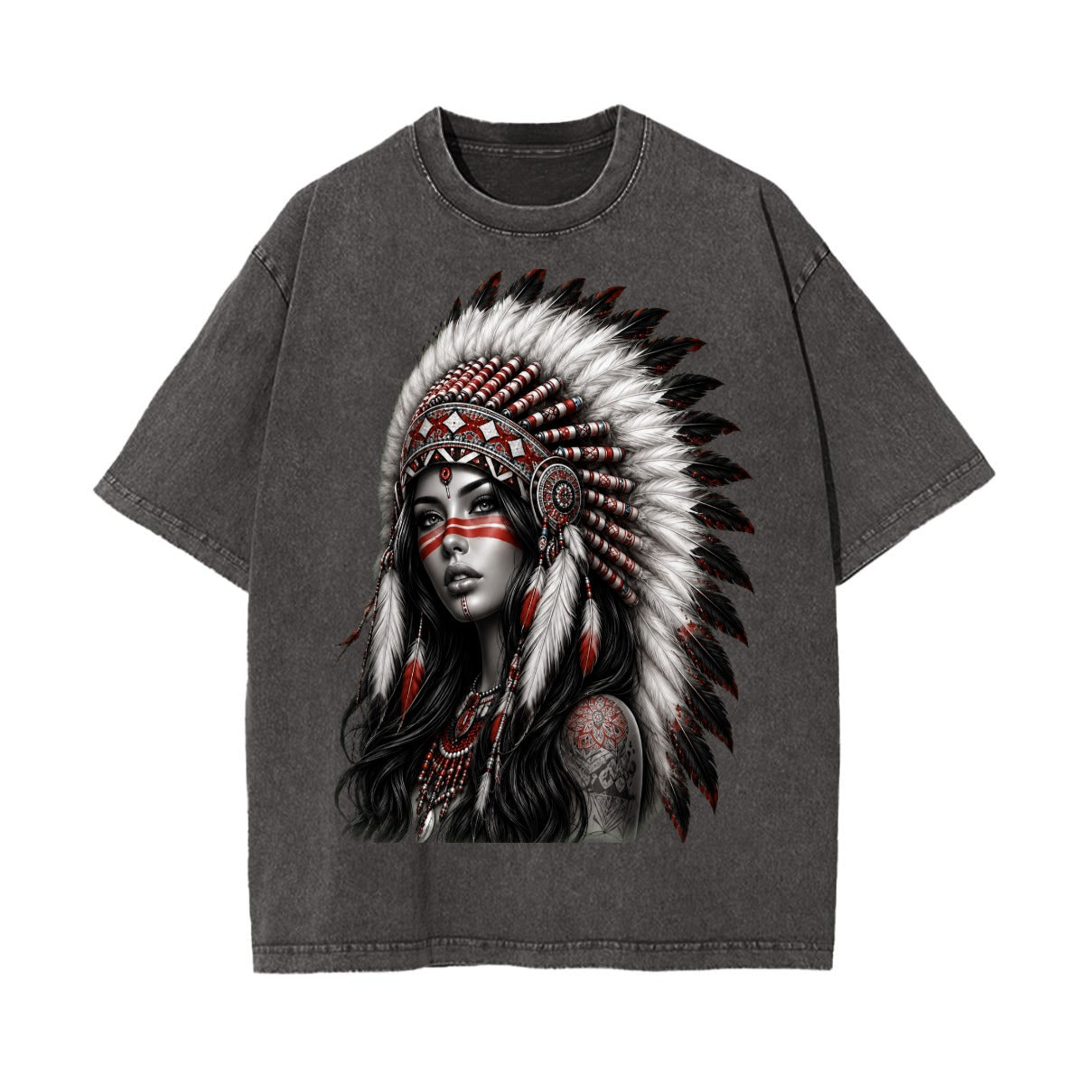 Crimson Spirit Portrait Vintage Wash T-Shirt