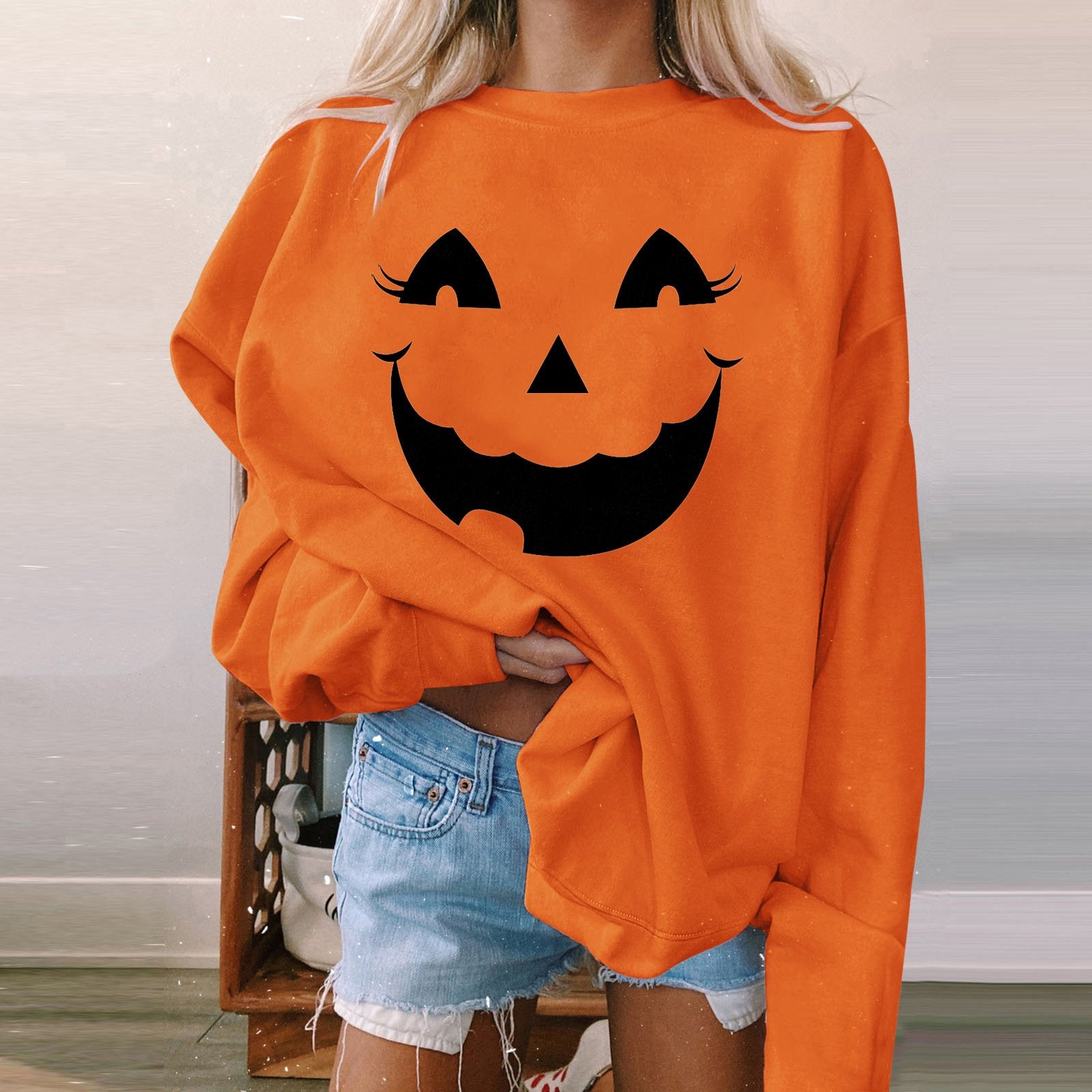 Halloween Women's Long Sleeve Padded Sweatshirt