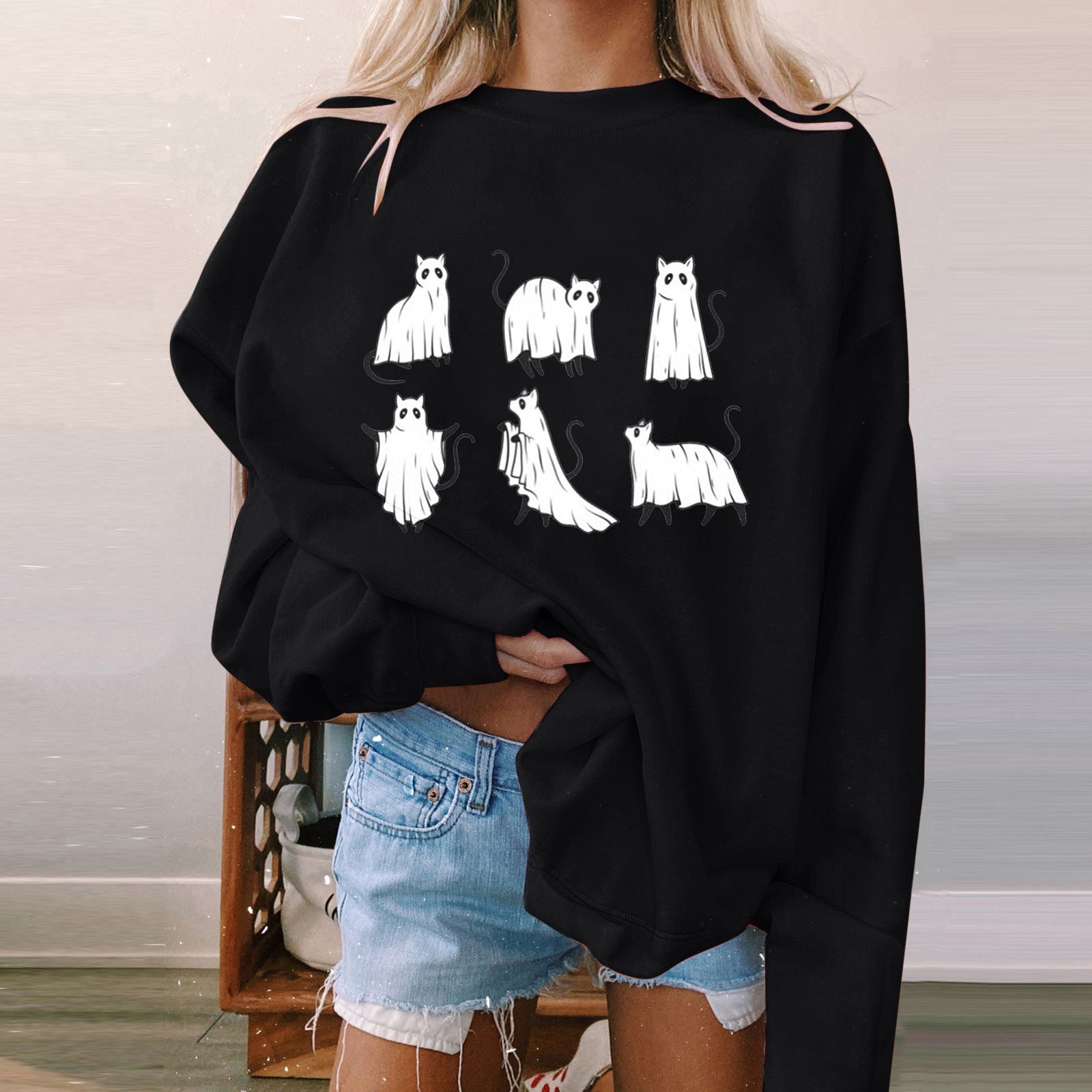 Halloween Women's Long Sleeve Padded Sweatshirt