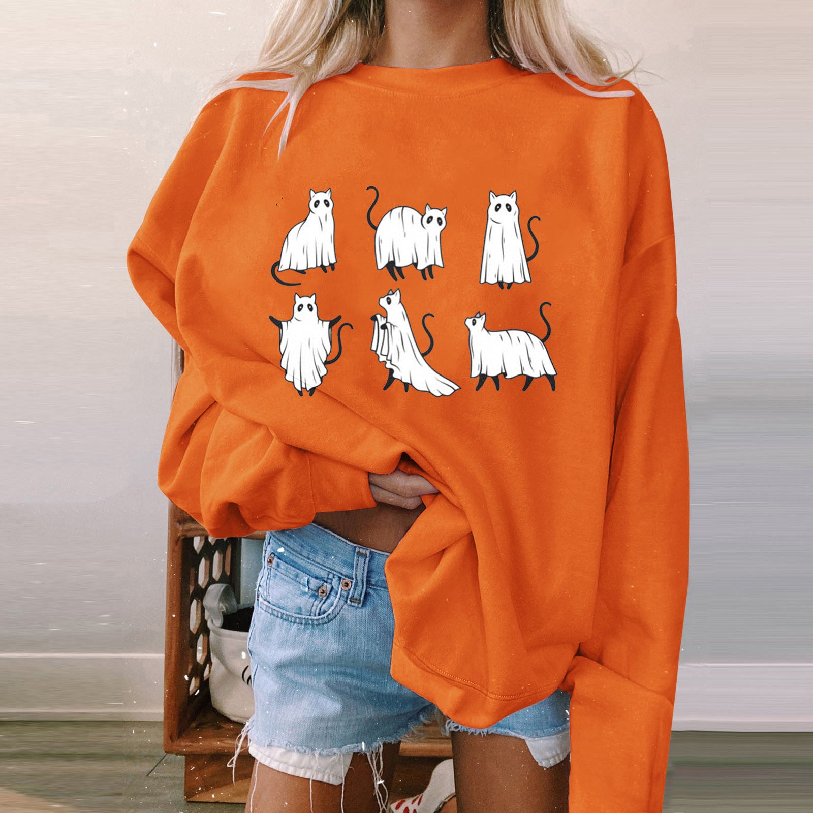Halloween Women's Long Sleeve Padded Sweatshirt