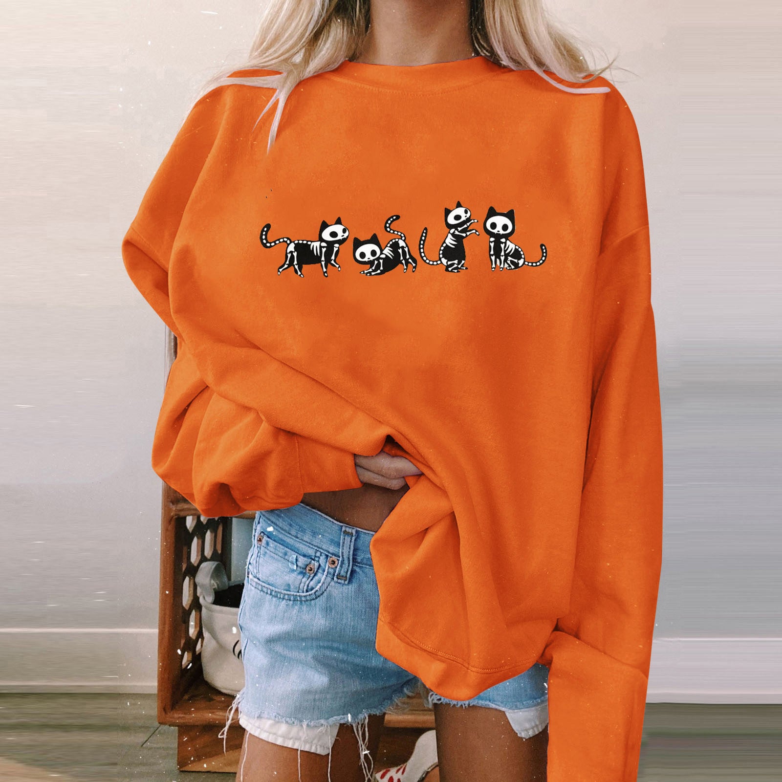 Halloween Women's Long Sleeve Padded Sweatshirt