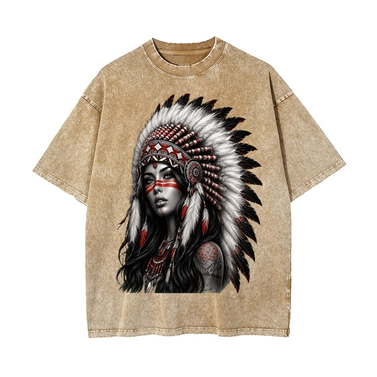 Crimson Spirit Portrait Vintage Wash T-Shirt