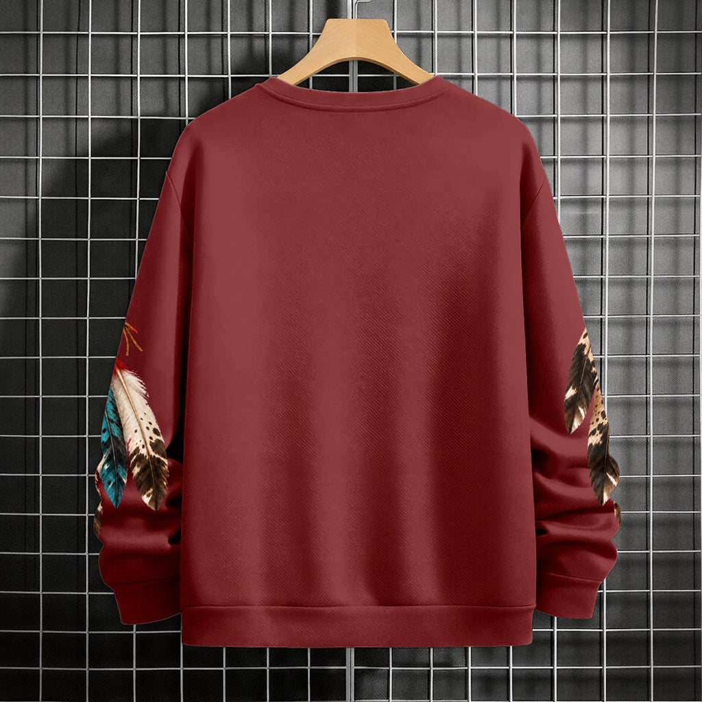 Free Spirit Feather Portrait Long-Sleeve Graphic T-Shirt